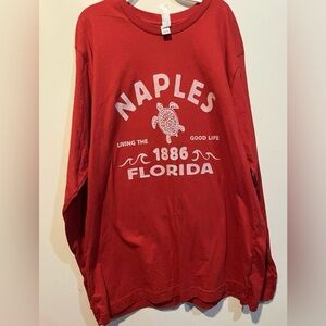 Naples Florida Red Long Sleeve Kids Tee